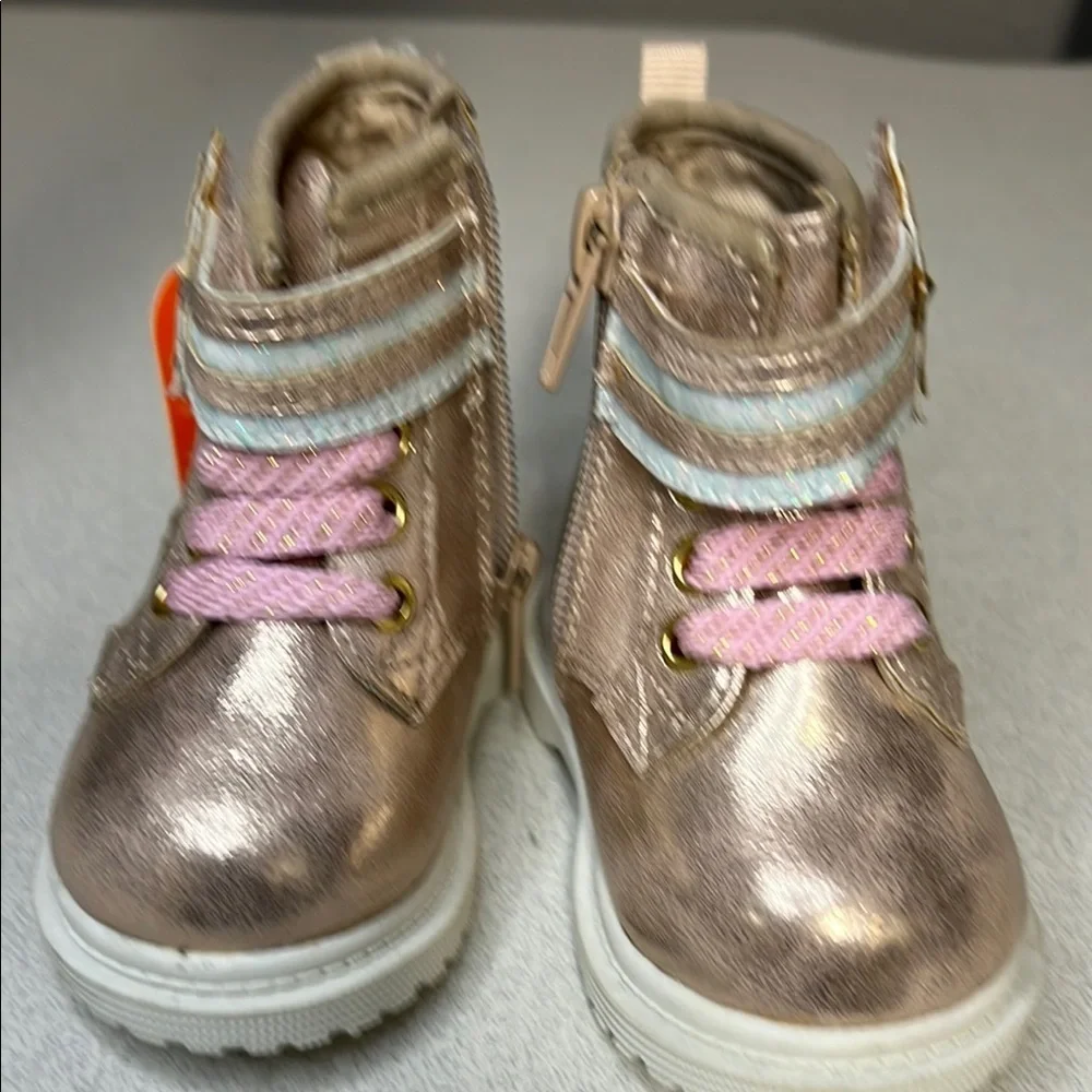 Kickers Kids' Brown Boots with White Soles